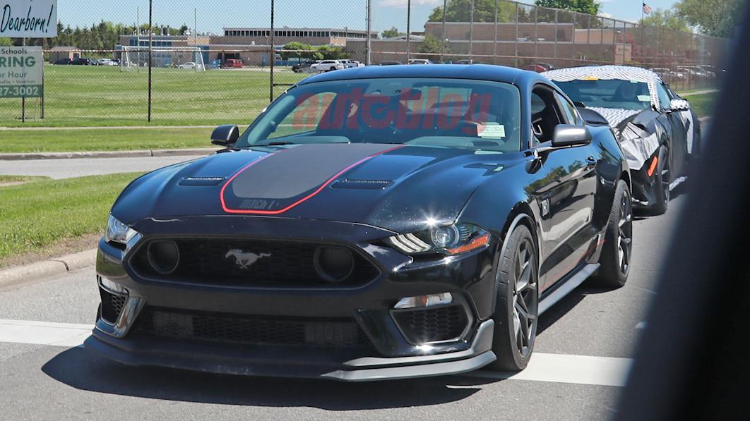 2024 Ford Mustang caught benchmarking Mach 1 in spy photos