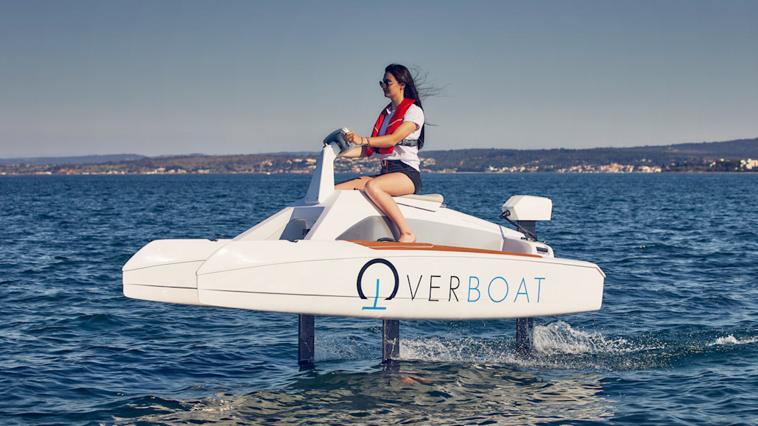 This personal watercraft is fully electric with a hydrofoil system