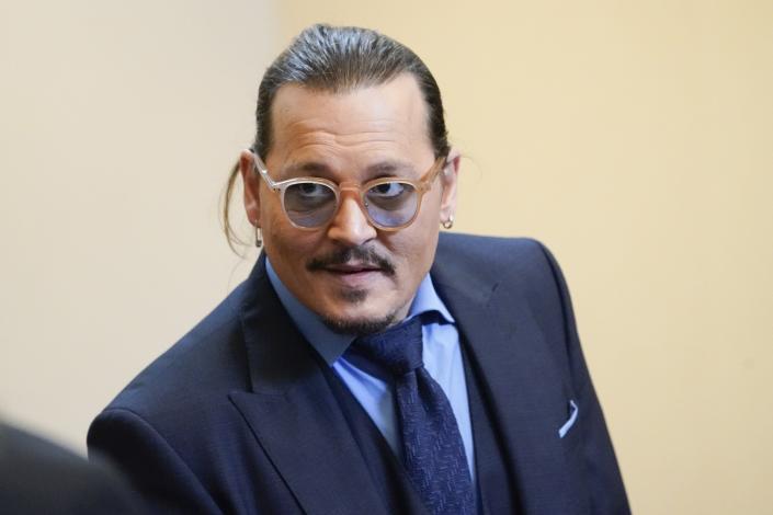 Actor Johnny Depp in the courtroom at the Fairfax County Circuit Courthouse in Fairfax, Va. on May 27.