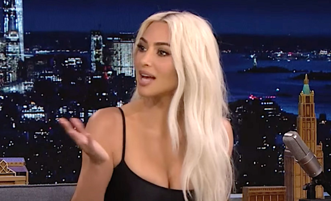 Kim Kardashian Repeatedly Tells Her Sons To Pipe Down During 'Tonight Show'
