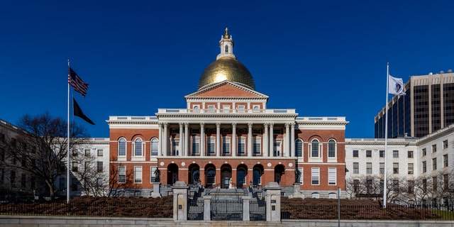 The Massachusetts State House in the Beacon Hill neighborhood of Boston.
