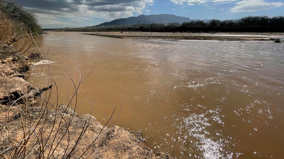 FILE - This April 10, 2022 image shows the Rio Grande flowing just north of Albuquerque, N.M. The fight between Texas and New Mexico over management of one of the longest rivers in North America could be nearing an end. New Mexico's attorney general