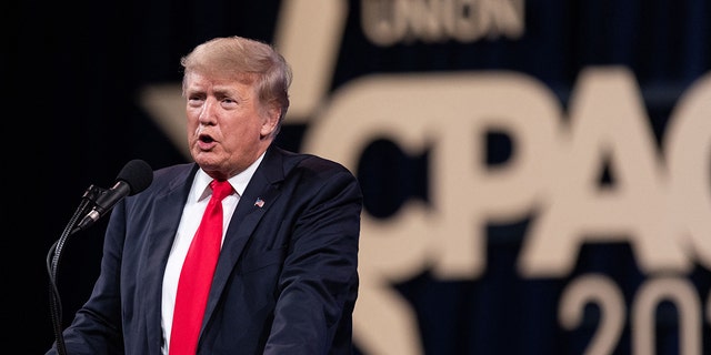 Former President Trump speaks at CPAC in Dallas July 11, 2021.