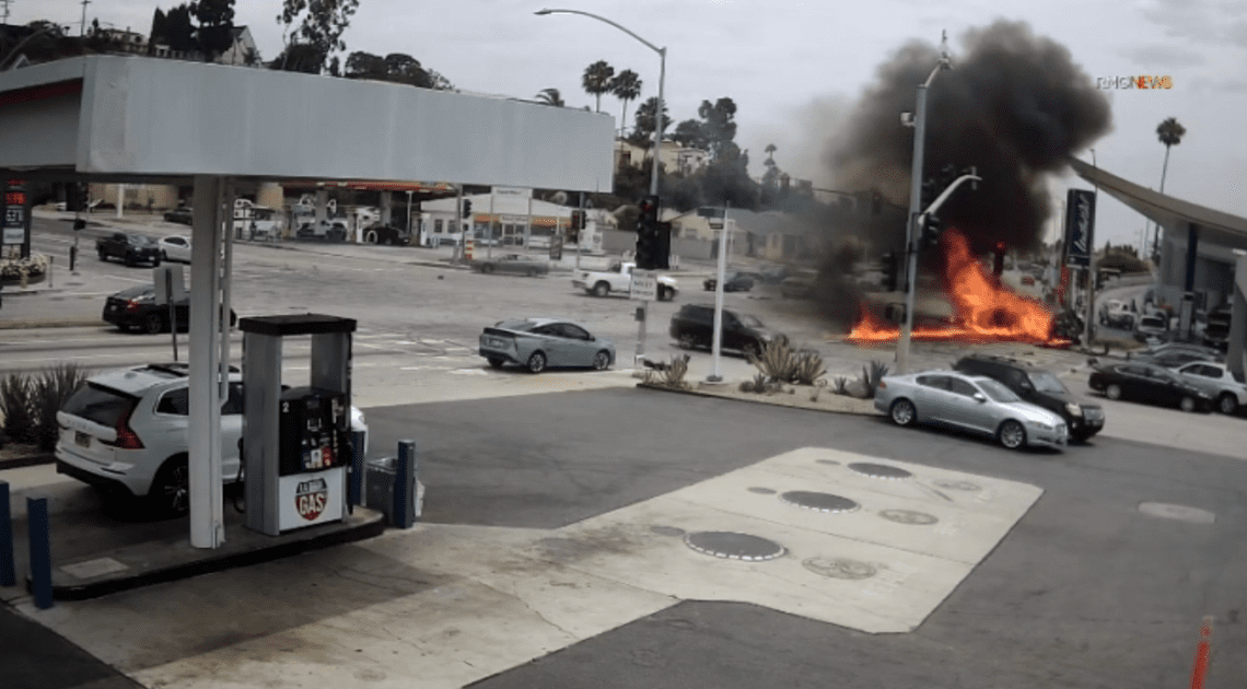 Fiery crash near Los Angeles kills at least 5, including baby