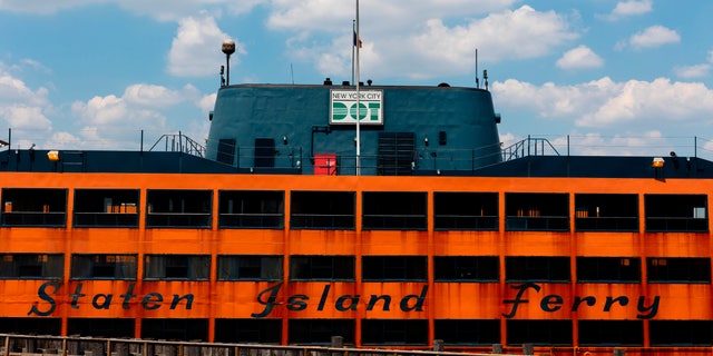 A Staten Island Ferry boat at the St. George Terminal in the Staten Island borough of New York. The iconic ferry has had issues with staff shortages this summer.