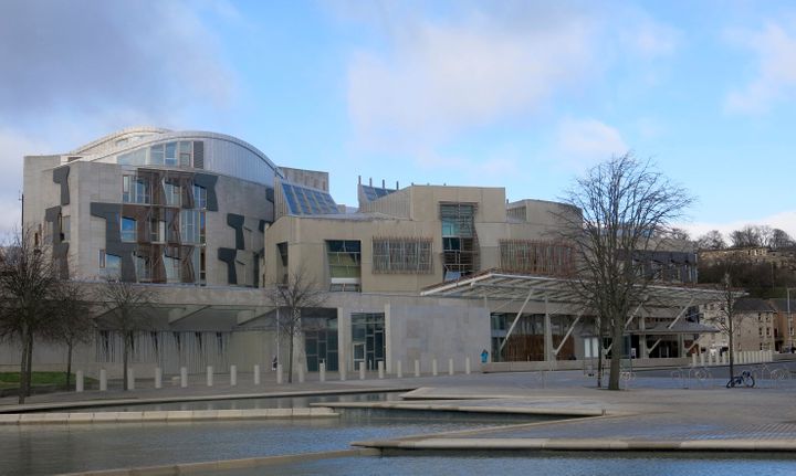 The Scottish Parliament in Edinburgh, Scotland.