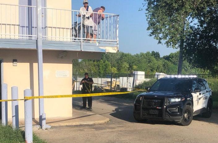 A Topeka police officer took down yellow crime scene tape Friday at Travelers Inn, 3846 S.W. Topeka Blvd., which that afternoon saw its second homicide in less than a year.