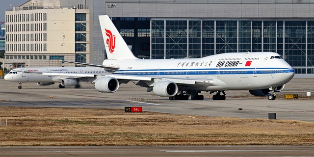 Boeing 747-8i operated by Chinese airline Air China at Shanghai airport