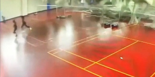1663555584 821 Taiwan earthquake destroys gymnasium ceiling sends athletes running