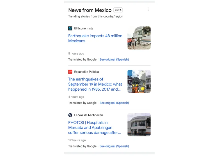 Google is also making it easier to read international news.