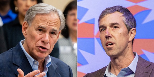 Texas gubernatorial candidates Greg Abbott, a Republican, and Beto O'Rourke, a Democrat.