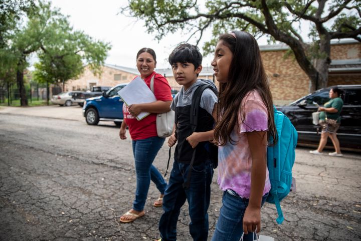 Jalissa Ybarra (right), 9, was in the cafeteria of Robb Elementary when a shooter came into the school and opened fire, killing 19 students and 2 teachers. She has struggled with nightmares in the months since the shooting and expressed nervousness about going back to school.