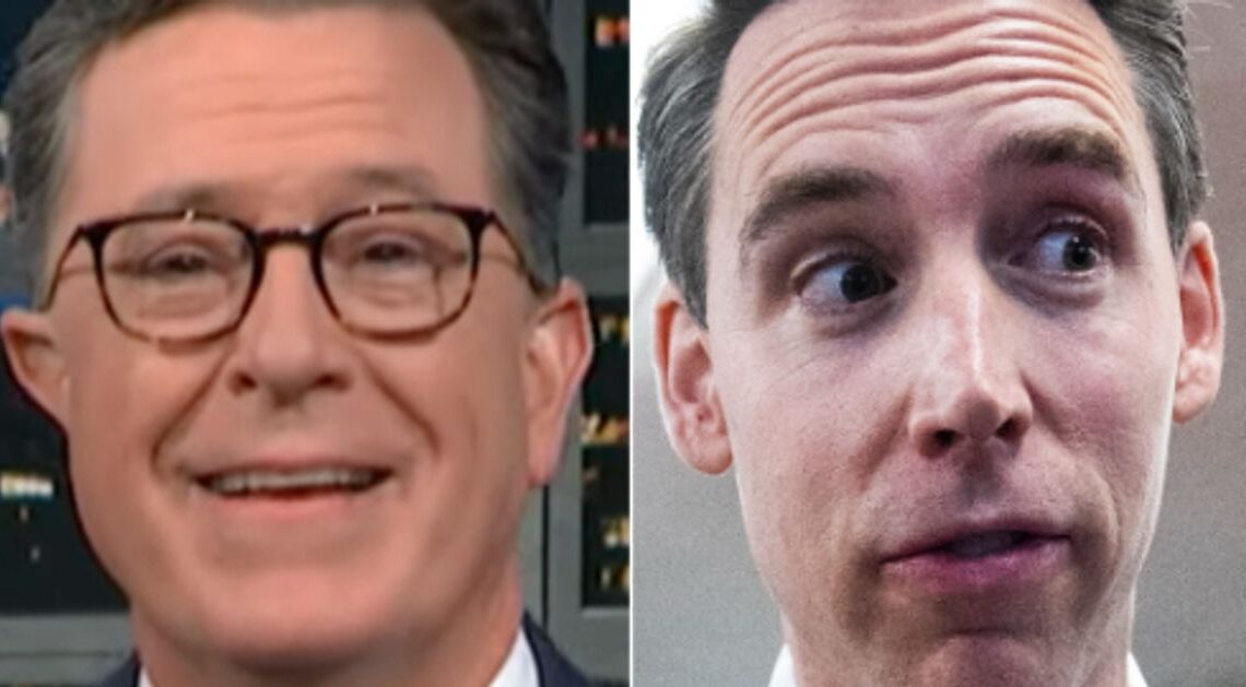 Stephen Colbert Taunts Sen. Josh Hawley With Painful Reminder Of His Recent Past