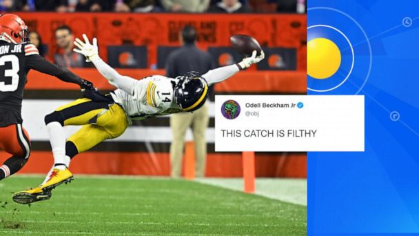WATCH:  Steelers’ wide receiver makes insane one-handed catch
