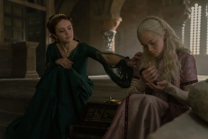 Olivia Cooke, left, plays Alicent in Episode 6 of "House of the Dragon."