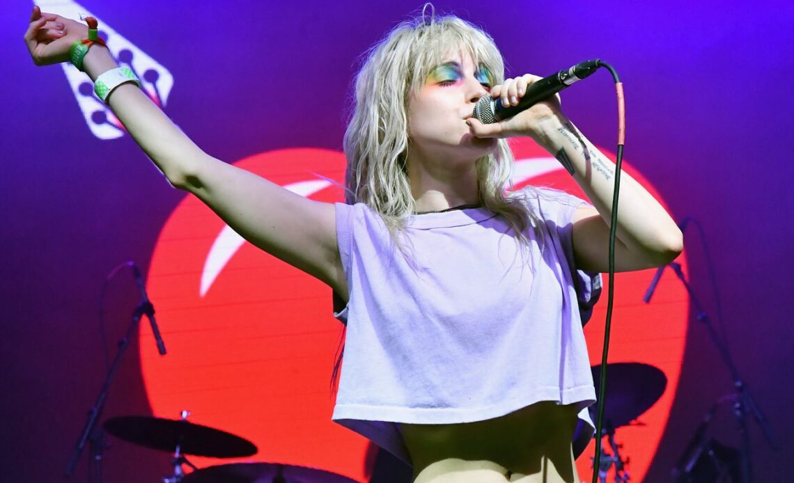 Hayley Williams of Paramore performs onstage during the 2018 Bonnaroo Arts And Music Festival in Manchester, Tennessee.