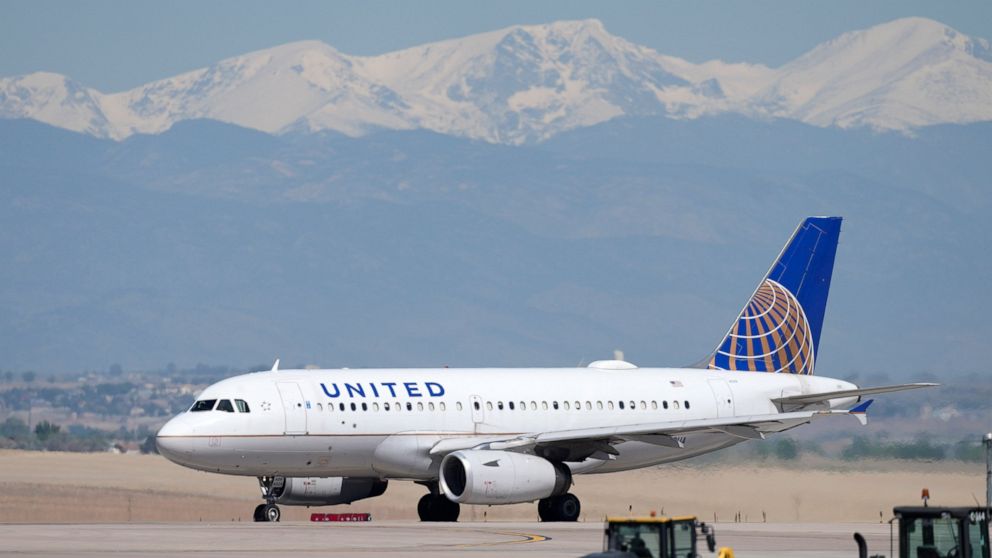 FILE - A United Airlines jetliner taxis for take off from Denver International Airport, Thursday, May 26, 2022, in Denver. Planes from the U.S. to Europe were packed this summer, and United Airlines figures the same thing will happen next year. Unite