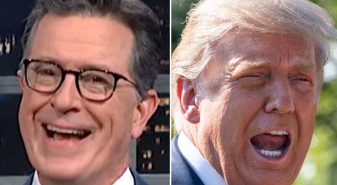 'Oh Wow!' Stephen Colbert Spots Most Awkward Moment Of Trump's Fox News Coverage