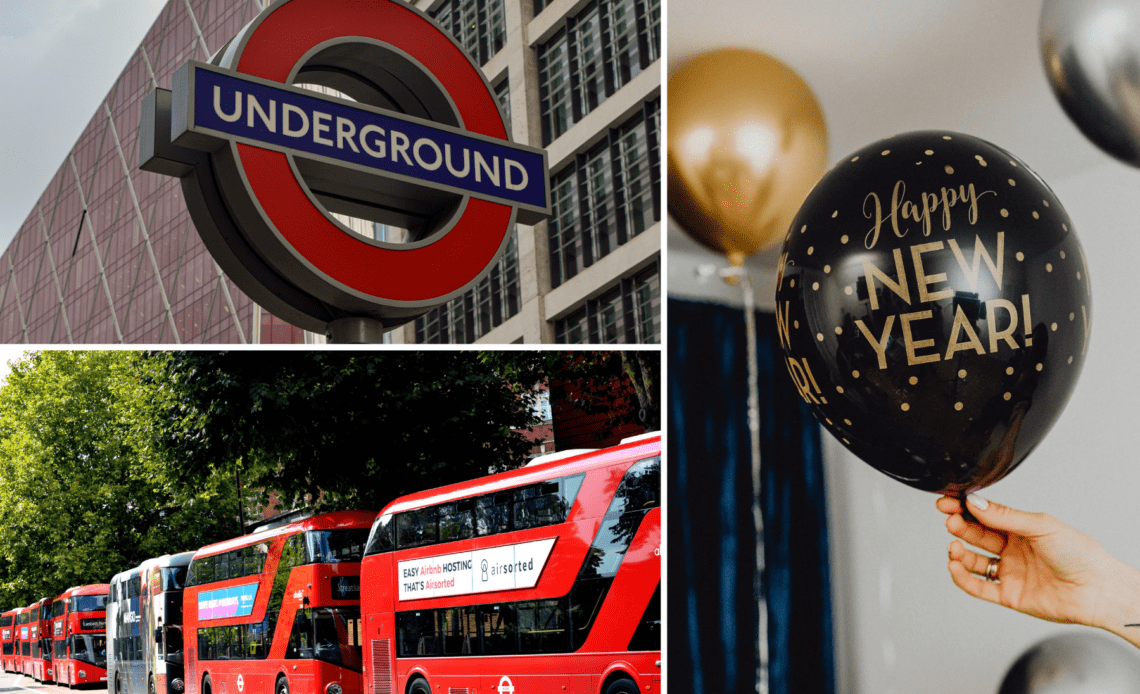 New Year's Eve London: Tube, Bus, Overground services