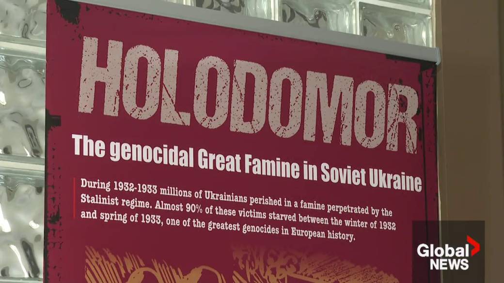 Click to play video: 'Ukrainians fear history repeating itself as millions honoured during Holodomor'