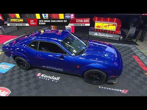 SOLD for $152,500 2018 Dodge Challenger SRT Demon // Mecum Kansas City 2022