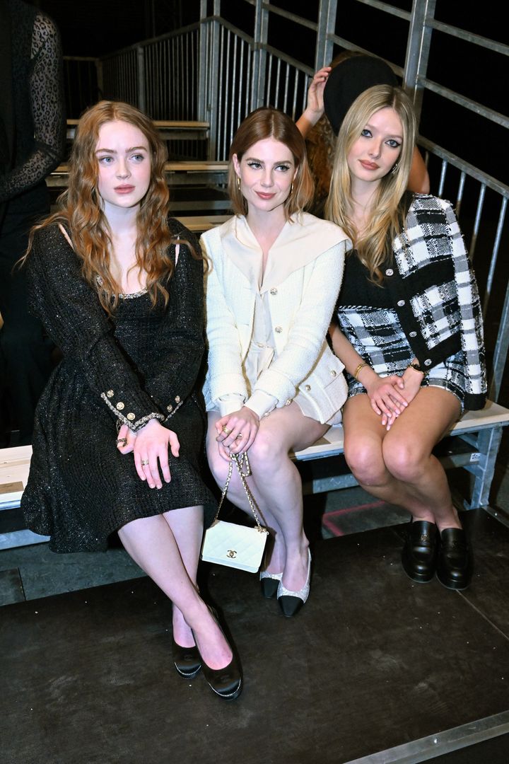 From left: Sadie Sink, Lucy Boynton and Martin.
