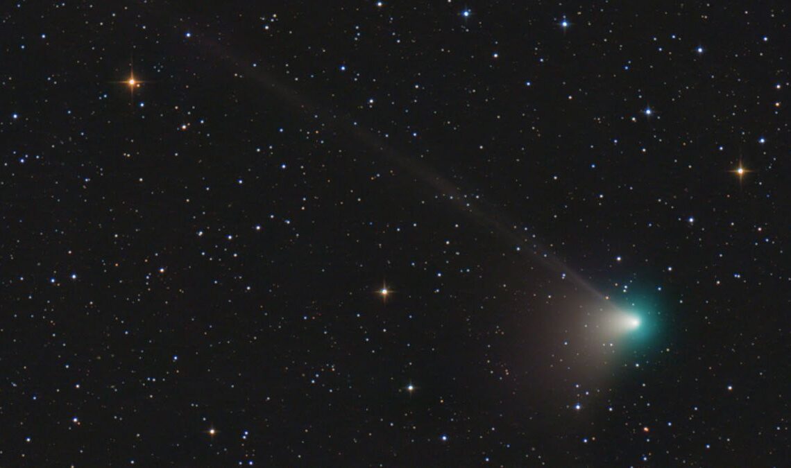 A photo of comet C/2022 E3 ZTF taken on Dec. 26, 2022 in Payson, Arizona by Chris Schur.