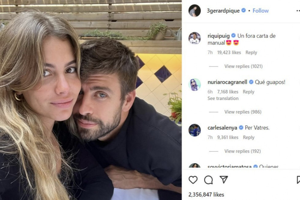 Gerard Pique has appeared to confirm his relationship with Clara Chia Marti - Instagram