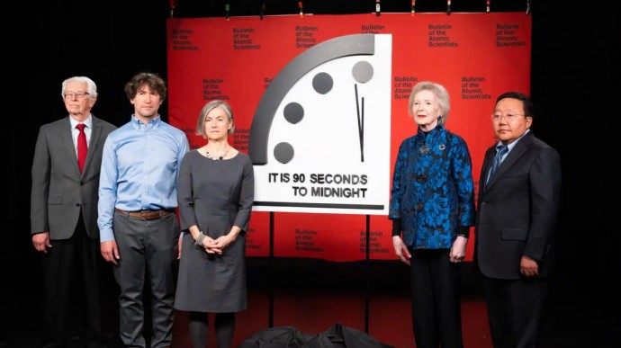 Hands of Doomsday Clock moved forward because of war in Ukraine
