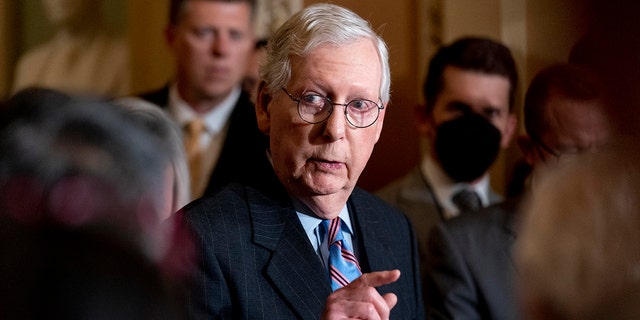 Senate Minority Leader Mitch McConnell said it's up to House Speaker McCarthy and President Biden to reach a debt ceiling agreement.