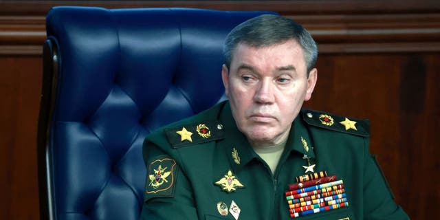 Gen. Valery Gerasimov attends an expanded meeting at the National Defense Control Centre in Moscow, on Dec. 21, 2022.