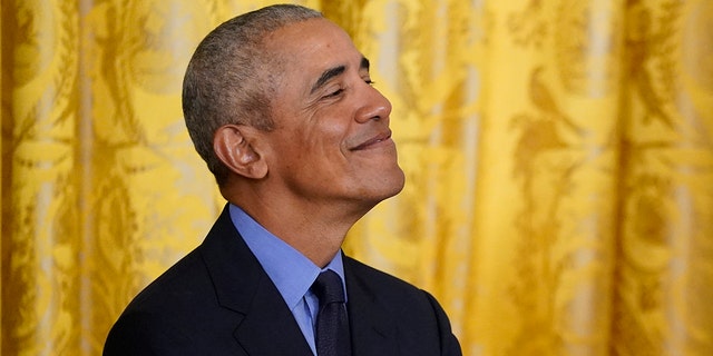 Former President Barack Obama visited the White House in April 2022 for a health care event.