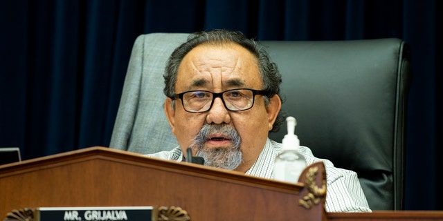 House Natural Resources Committee Ranking Member Raul Grijalva, D-Ariz., makes a closing statement at a House hearing in 2020. 