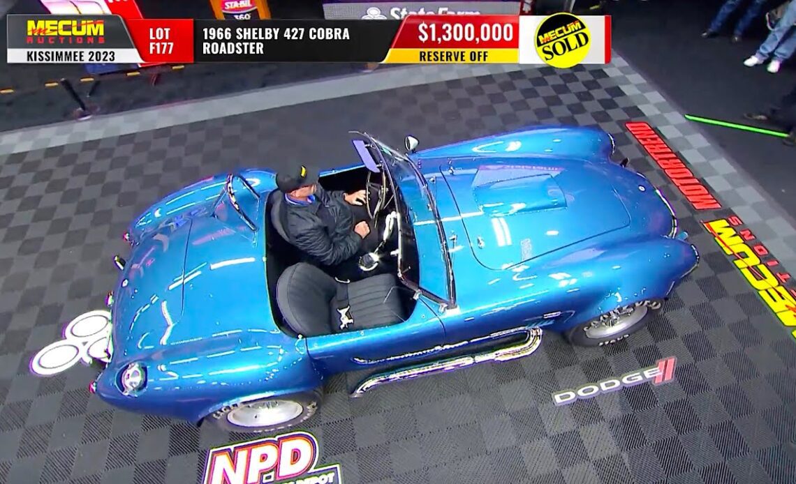 SOLD for $1.3 Million 1966 Shelby 427 Cobra Roadster // Mecum Kissimmee 2023