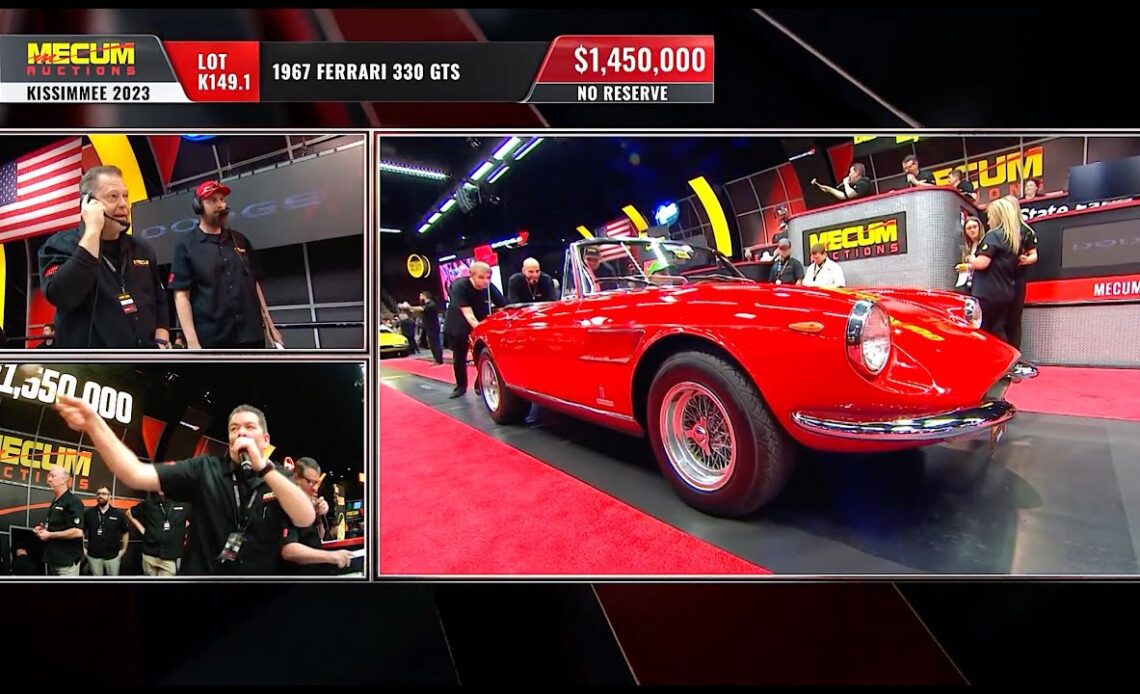 SOLD for $1.45 Million 1967 Ferrari 330 GTS // Mecum Kissimmee 2023