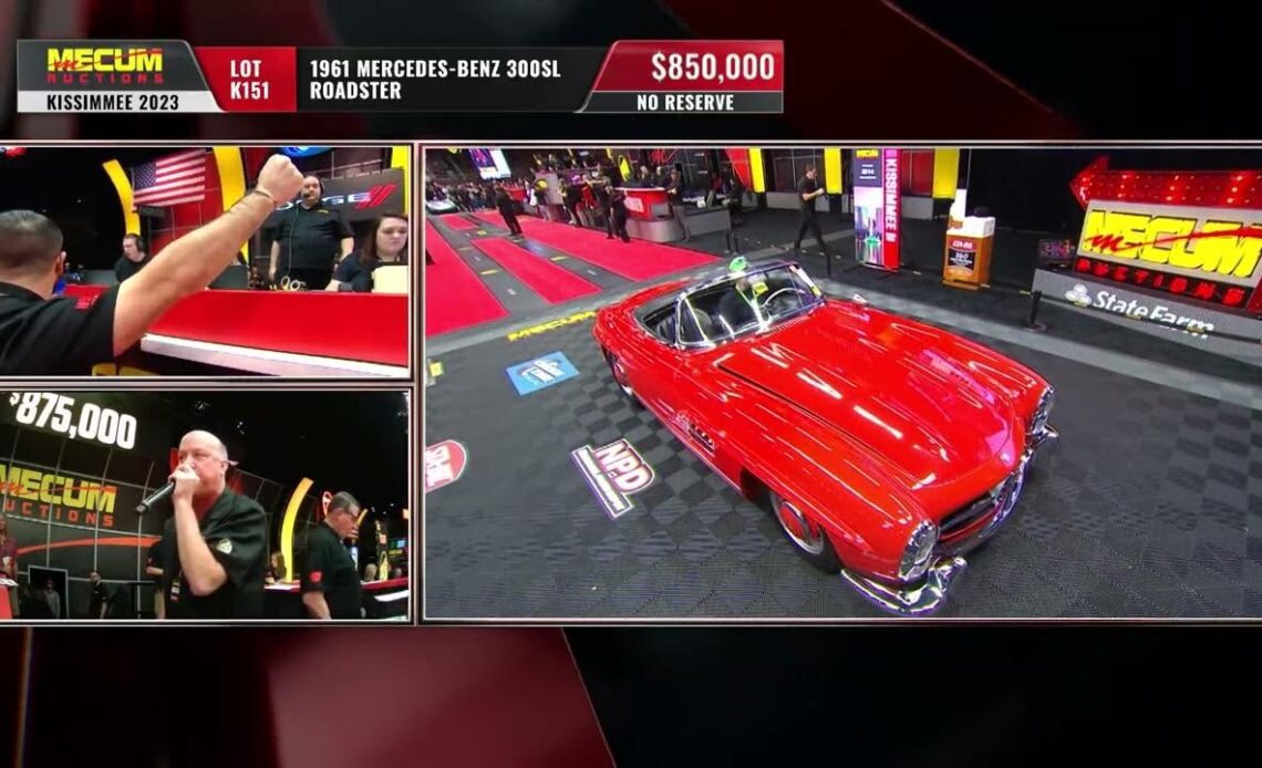 SOLD for $950,000 1961 Mercedes-Benz 300SL Roadster // Mecum Kissimmee 2023