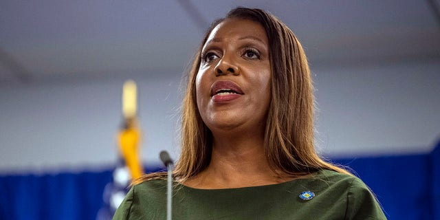 New York Attorney General Letitia James speaks during a press conference, Sept. 21, 2022, in New York. 