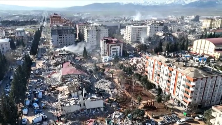 Drone video reveals destruction, morgue shows human cost of Turkish earthquake