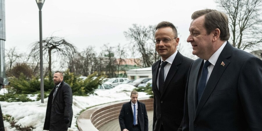 The head of the Foreign Ministry of Hungary Peter Sijarto and the head of the Ministry of Foreign Affairs of Belarus Serhiy Aleynyk (Photo:Szijjártó Péter/Facebook)