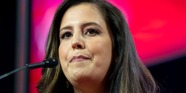 Rep. Elise Stefanik, R-N.Y., speaks at the Conservative Political Action Conference 2023, Saturday, March 4, 2023, at National Harbor in Oxon Hill, Maryland.
