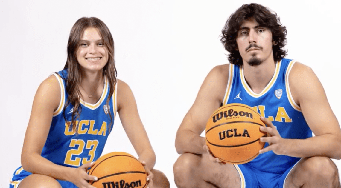 Brother and sister both playing UCLA basketball reflect on family story: It's "pretty special"