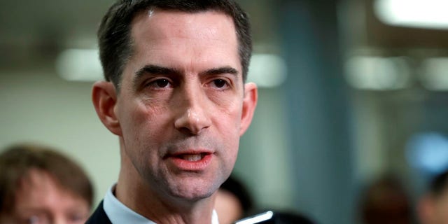 Sen. Tom Cotton, R-Ark., clashed with Defense Secretary Lloyd Austin on Tuesday, Feb. 14, 2023 in Washington, D.C.