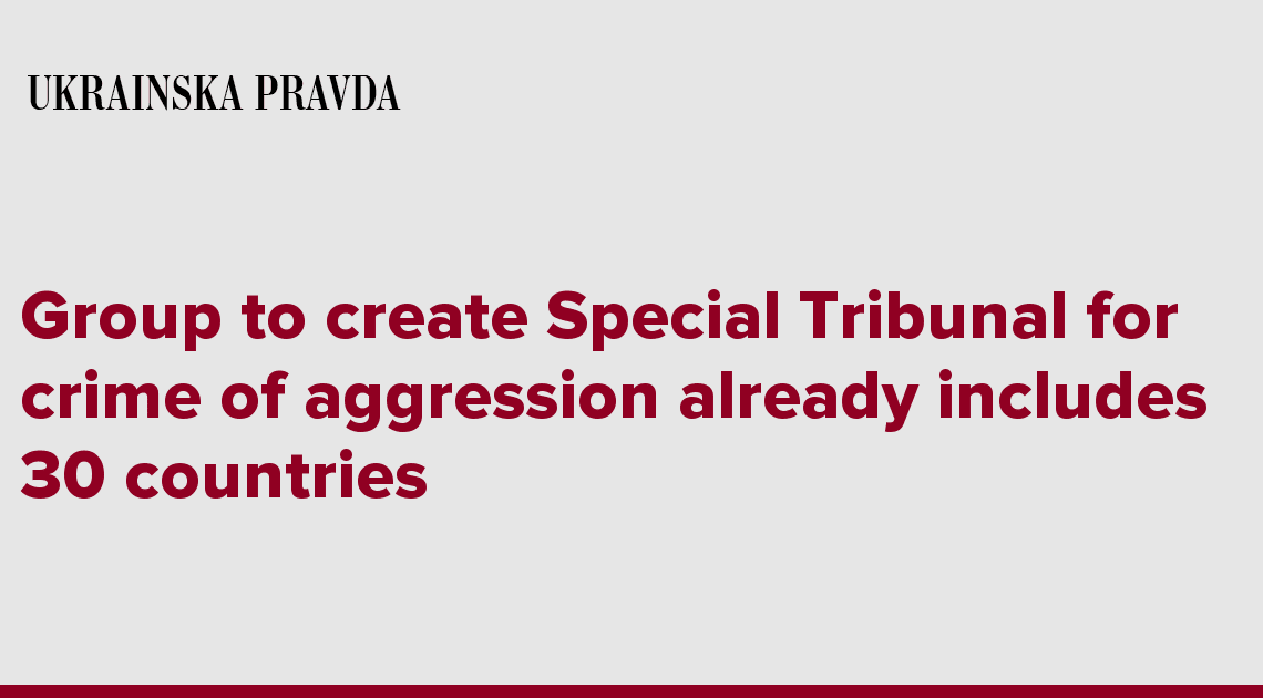 Group to create Special Tribunal for crime of aggression already includes 30 countries