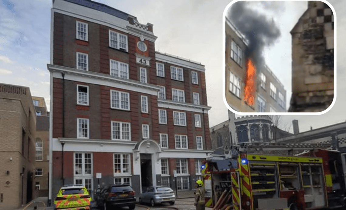 Man treated at scene after escaping St Bart's flat fire