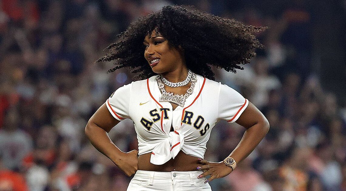 Megan Thee Stallion Throws Out First Pitch On Opening Day And It's Not Good