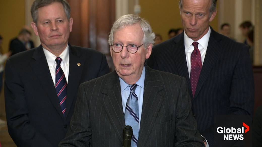 Click to play video: 'Sen. Mitch McConnell hospitalized after a fall'