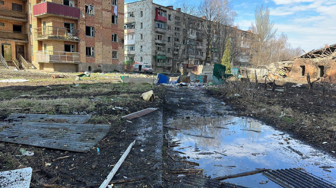 Russians attack centre of Kostiantynivka, killing 6 and wounding 8