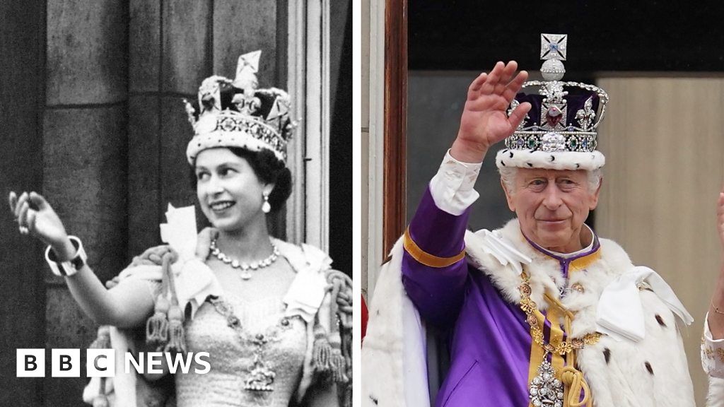 Watch the King's Coronation side by side with his mother's