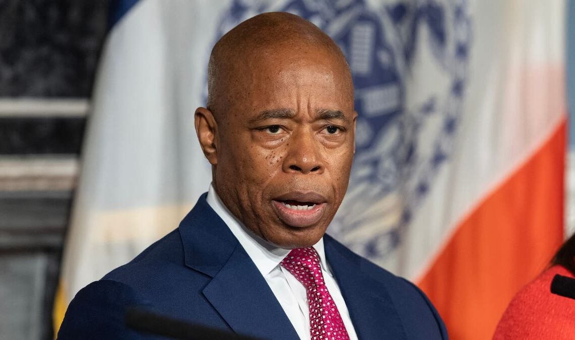 New York Mayor Eric Adams speaking