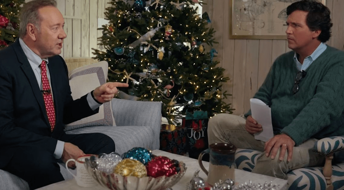 Kevin Spacey And Tucker Carlson Team Up In Weird Christmas Video